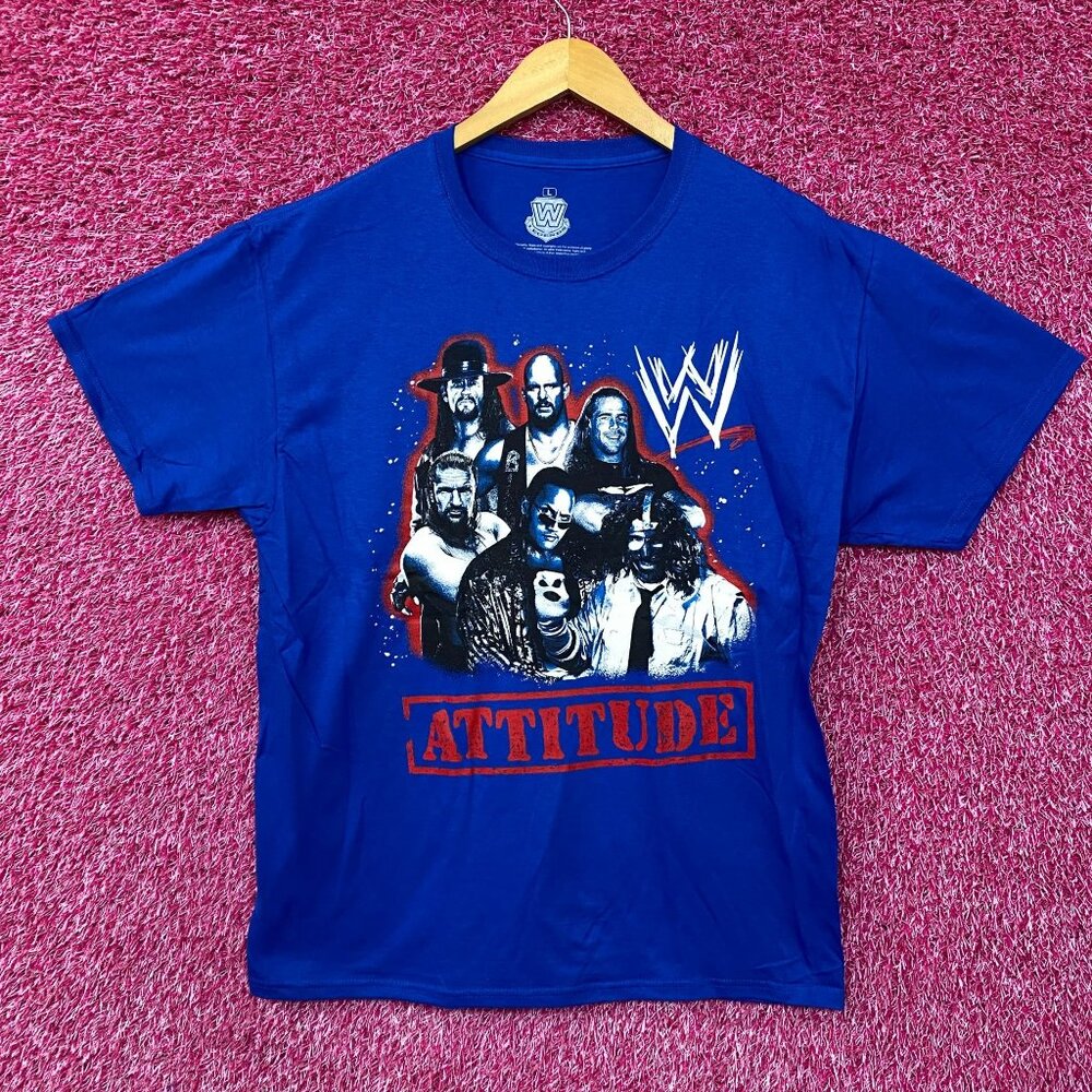 WWE Attitude Era Graphic Design T-shirt Large